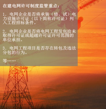 八、在建電網(wǎng)工程項(xiàng)目許可制度執(zhí)行情況