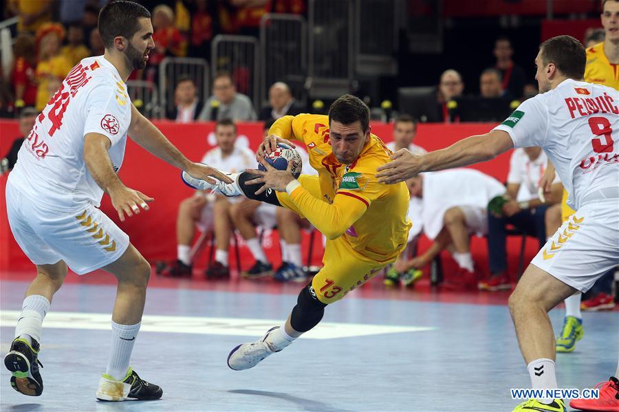 (SP)CROATIA-ZAGREB-HANDBALL-EHF EURO 2018-MKD VS MNE