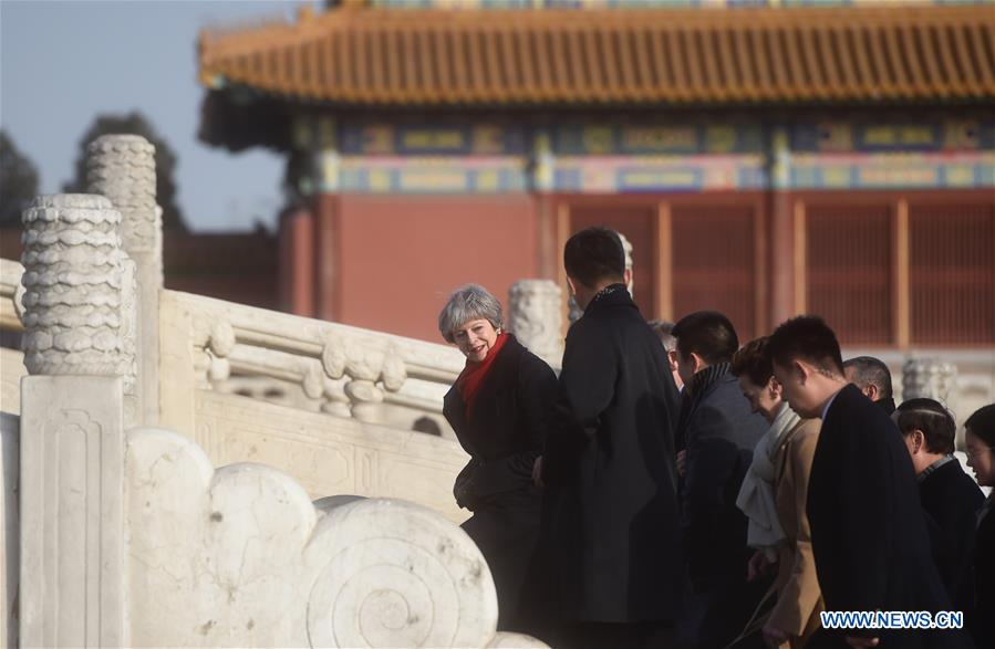 CHINA-BEIJING-BRITISH PM-PALACE MUSEUM-VISIT(CN)