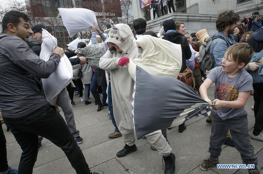 CANADA-VANCOUVER-PILLOW FIGHT