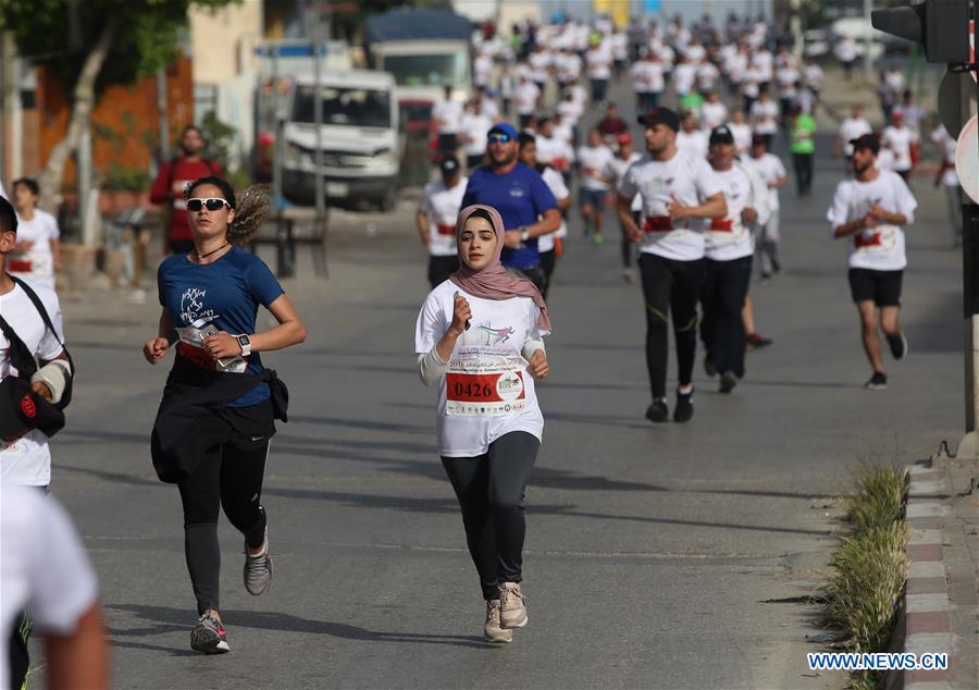 MIDEAST-NABLUS-MARATHON