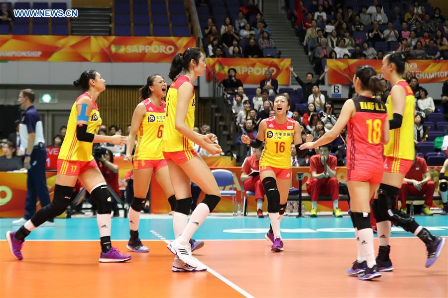 (SP)JAPAN-SAPPORO-VOLLEYBALL-WOMEN'S WORLD CHAMPIONSHIP-CHINA VS ITALY