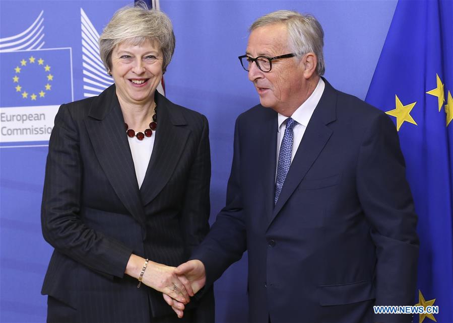 BELGIUM-BRUSSELS-EUROPEAN COMMISSION-PRESIDENT-UK-PM-MEETING