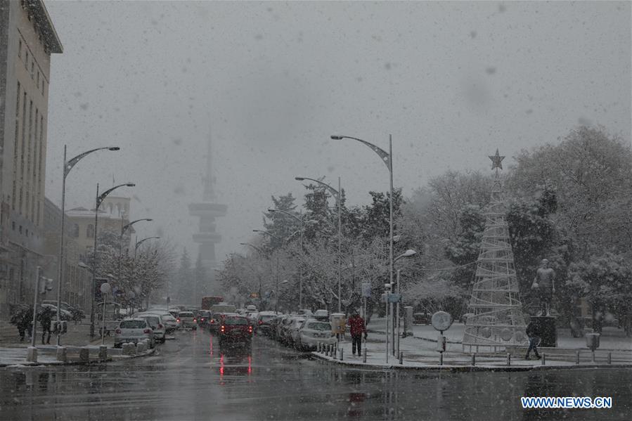 GREECE-THESSALONIKI-SNOW