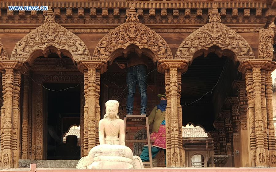 NEPAL-LALITPUR-RECONSTRUCTION-PATAN DURBAR SQUARE