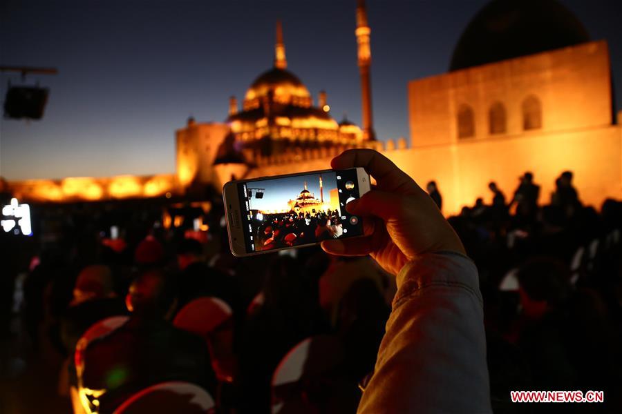 EGYPT-CAIRO-LIGHTING CEREMONY-CHINESE SPRING FESTIVAL-CELEBRATION