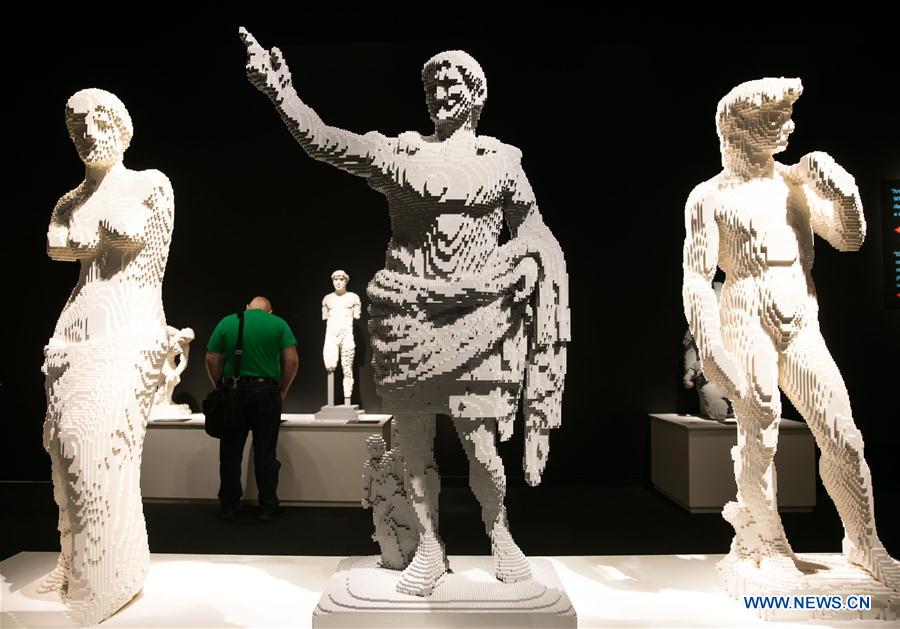 U.S.-DALLAS-ART-EXHIBITION-LEGO