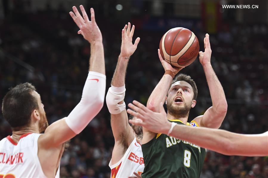 (SP)CHINA-BEIJING-BASKETBALL-FIBA WORLD CUP-SEMI FINALS-ESP VS AUS(CN)