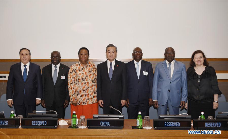 UN-CHINA-WANG YI-AFRICAN COUNTRIES-FM-MEETING