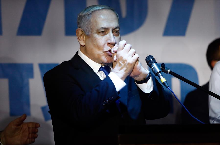 ISRAEL-PETAH TIKVA-NETANYAHU-ELECTORAL MEETING