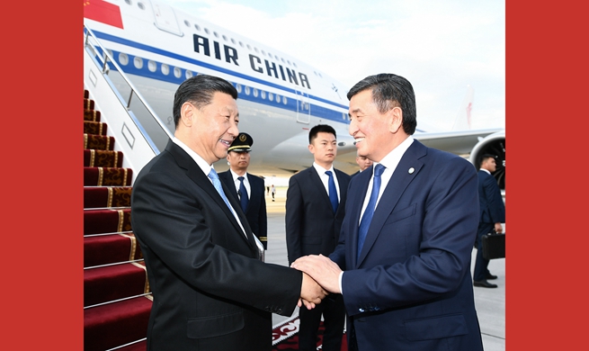 Chinese president arrives in Kyrgyzstan for state visit, SCO summit