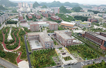 Aerial view of Guian New Area in China's Guizhou