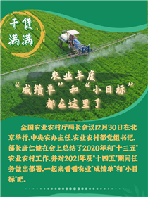 干貨滿滿！農(nóng)業(yè)年度“成績單”和“小目標(biāo)”都在這里了