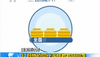 11月物價同比漲幅都有所回落