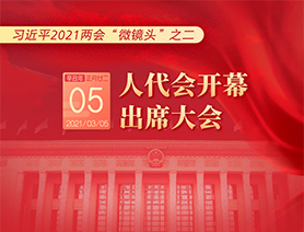 習(xí)近平2021兩會(huì)“微鏡頭”之二：3月5日 人代會(huì)開幕，出席大會(huì)